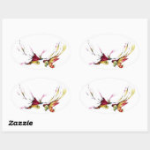 愛の花 楕円形シール (シート)