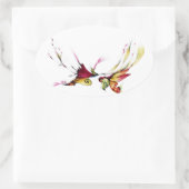 愛の花 楕円形シール (バッグ)