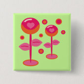 愛の花 缶バッジ (正面)