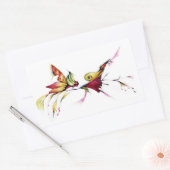 愛の花 長方形シール (封筒)