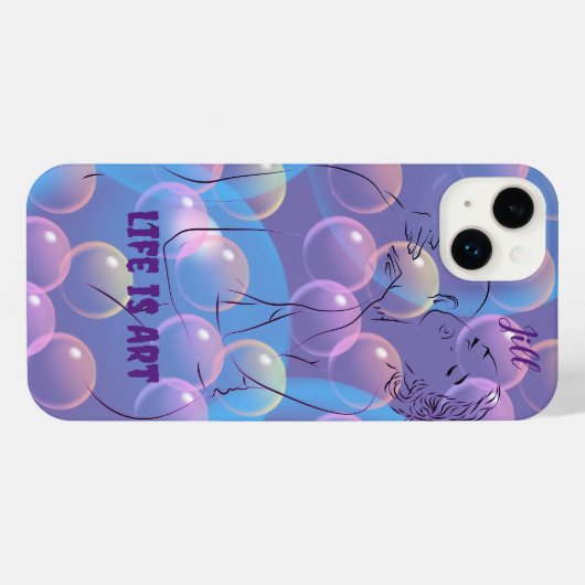 愛の芸術の幸福 iPhoneケース (裏面横)