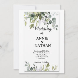 愛の芽:ユーカリの緑結婚園 招待状