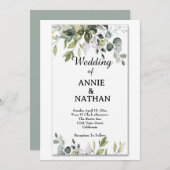 愛の芽：ユーカリの緑結婚園 招待状 (正面/裏面)