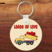 愛の荷を積んだバレンタインデートラック キーホルダー (正面)