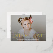 愛の葉の多いバレンタインデーのはがき 箔シーズンポストカード (正面/裏面)