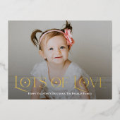 愛の葉の多いバレンタインデーのはがき 箔シーズンポストカード (正面)