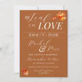 愛の葉の紅葉はオレンジ結婚色 セーブザデート (正面)