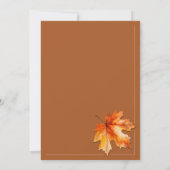 愛の葉の紅葉はオレンジ結婚色 セーブザデート (裏面)