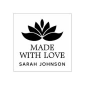 愛の蓮の花で作られパーソナライズされたる ラバースタンプ (インプリント)