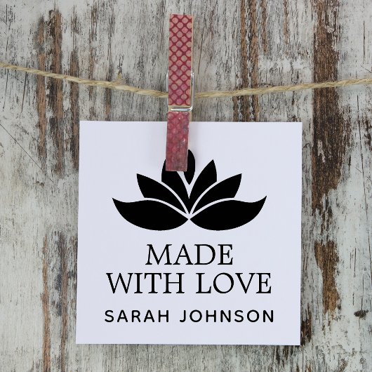 愛の蓮の花で作られパーソナライズされたる ラバースタンプ