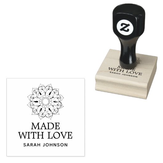 愛の蓮の花で作られパーソナライズされたる ラバースタンプ (押印)