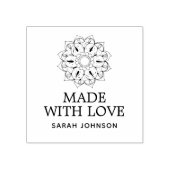 愛の蓮の花で作られパーソナライズされたる ラバースタンプ (インプリント)