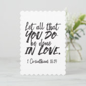 愛の行動 – 1コリント16:14 感動的 シーズンカード (スタンド正面)