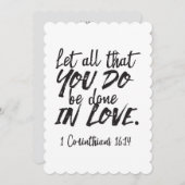 愛の行動 – 1コリント16:14 感動的 シーズンカード (正面/裏面)