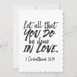 愛の行動 – 1コリント16:14 感動的 シーズンカード