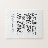 愛の行動 – 1コリント16:14 感動的 ジグソーパズル (横)