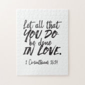 愛の行動 – 1コリント16:14 感動的 ジグソーパズル (縦)