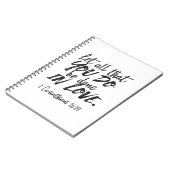 愛の行動 – 1コリント16:14 感動的 ノートブック (左側)