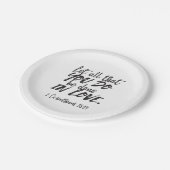 愛の行動 – 1コリント16:14 感動的 ペーパープレート (アングル)