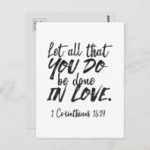 愛の行動 – 1コリント16:14 感動的 ポストカード (正面/裏面)