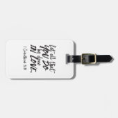 愛の行動 – 1コリント16:14 感動的 ラゲッジタグ (正面横)