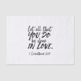 愛の行動 – 1コリント16:14 感動的 薄葉紙