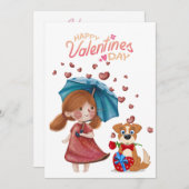 愛の表現バレンタインデーお祝い シーズンカード (正面/裏面)