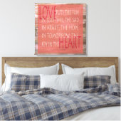 愛の表現詩の素朴なサインウォールキャンバス キャンバスプリント (インサイチュ (寝室))