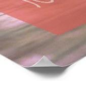 愛の表現詩の素朴な木の看板ポスター ポスター (角)