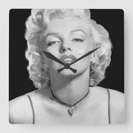 愛の見て下さい スクエア壁時計 (正面)