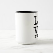 愛の規則、平和のサイン、コーヒーマグ マグカップ (中央)