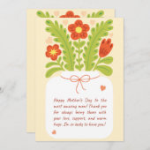 愛の言葉が込められた美しい母の日カード シーズンカード (正面/裏面)