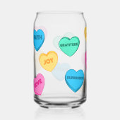 愛の言葉に満ちたイエス様ハート ガラス缶 (正面)