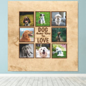 愛の言葉をもう一言言う | 8フォトコラージュブラウン キャンバスプリント (インサイチュ (ウッドフロア))