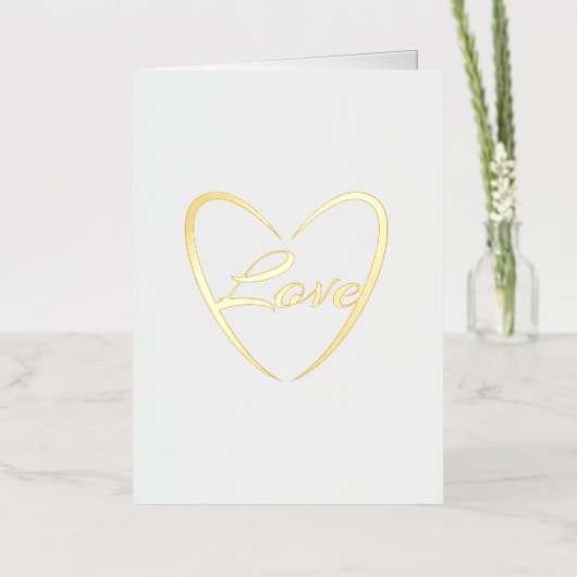 愛の言葉をハート 箔シーズンカード (花)