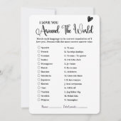愛の言葉ゲーム ブライダルシャワーゲーム 招待状 (正面)
