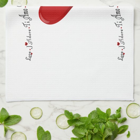 愛の言葉 – キッチンタオル (折り畳み)