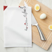 愛の言葉 – キッチンタオル (四つ折り)