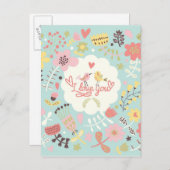 愛の言葉 - バレンタインデーのカード シーズンポストカード (正面/裏面)