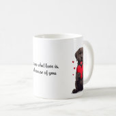 🐶 愛の言葉 恋人へのギフトに コーヒーマグカップ (正面右)