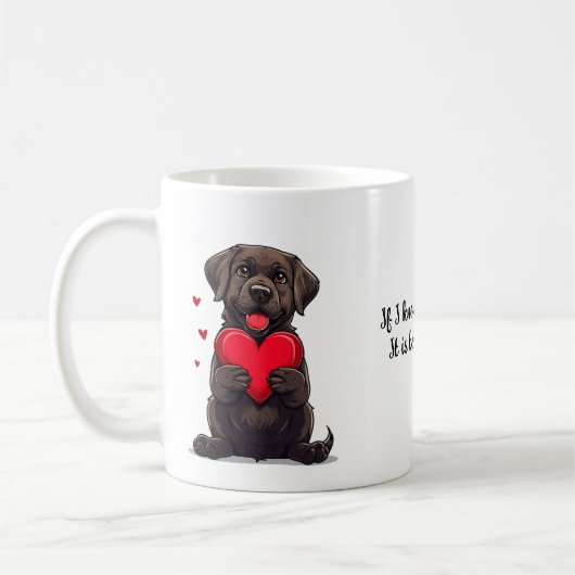 🐶 愛の言葉 恋人へのギフトに コーヒーマグカップ (左)