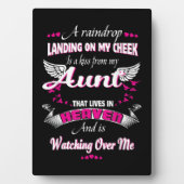 愛の記念に女性が叔母を失う男 フォトプラーク (正面)