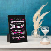 愛の記念に女性が叔母を失う男 フォトプラーク (側面)