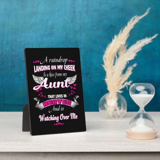 愛の記念に女性が叔母を失う男 フォトプラーク (側面)