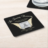 愛の記念写真 スクエアペーパーコースター (アングル)