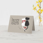 愛の記念日ねこ カード (黄色い花)