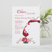 愛の記念日ディナーパーティー 招待状 (スタンド正面)