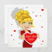 愛の記念日招待状 セーブザデート (正面/裏面)