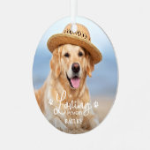 愛の記憶でペットカスタムメモリアルドッグ2写真 メタルオーナメント (正面左)