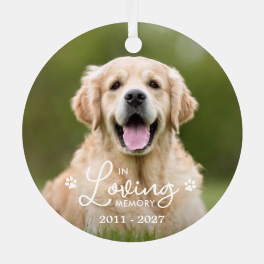愛の記憶でペットカスタムメモリアルドッグ2写真 メタルオーナメント (裏面)